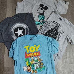 Men's Disney T-shirts Bundle of Four
